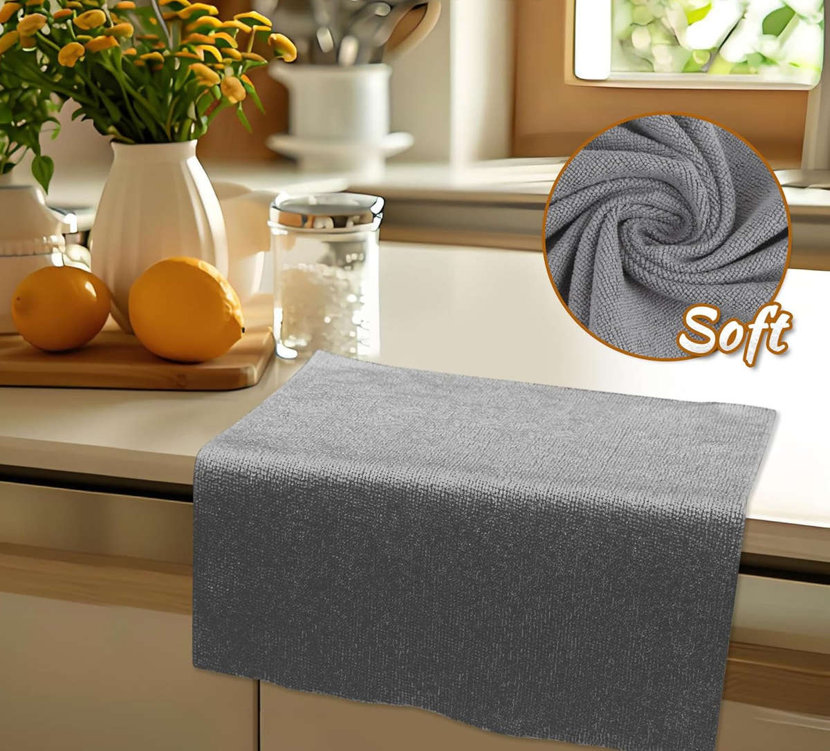 EcoWipe Microfiber Towel Roll-GREY