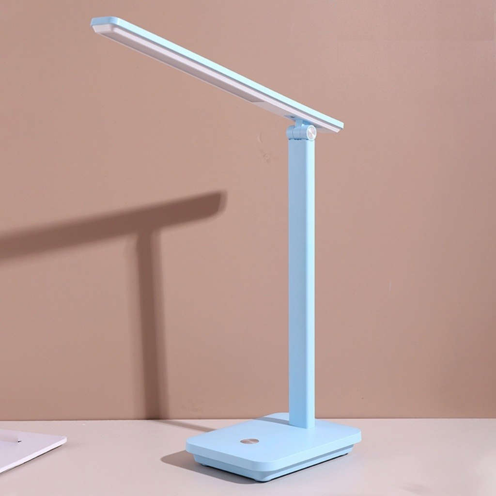 LED Eye Protection Desk Lamp  USB Powered, Anti-Glare, Compact Design - Blue