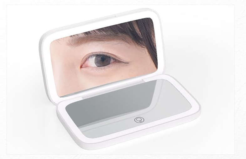 Rechargeable LED Makeup Mirror  DualSided with 5X Magnification - White
