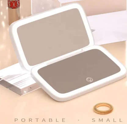 Rechargeable LED Makeup Mirror  DualSided with 5X Magnification - White