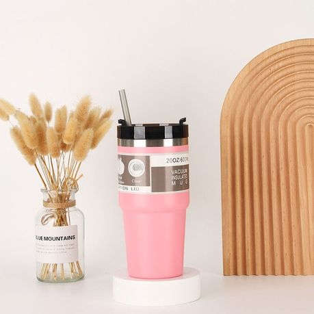 DualSip 600ml Double Wall Travel Tumbler - Black