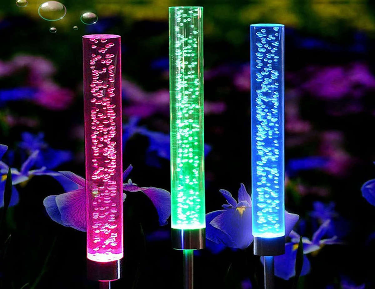 Enchanting Solar Bubble Stick Lights 2 pack LED Garden Decor Lights