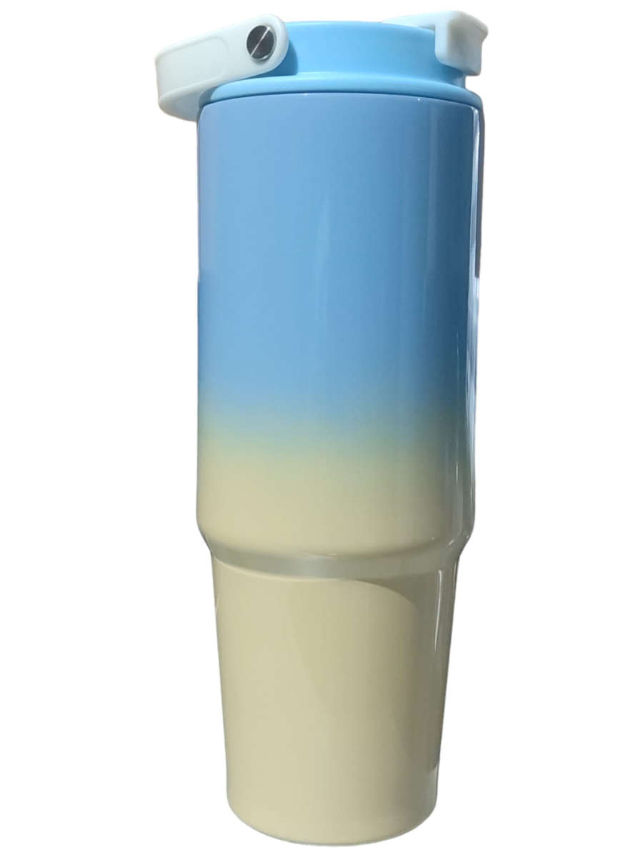 Color Flow 0.8L Double Wall Flask-Blue Yellow