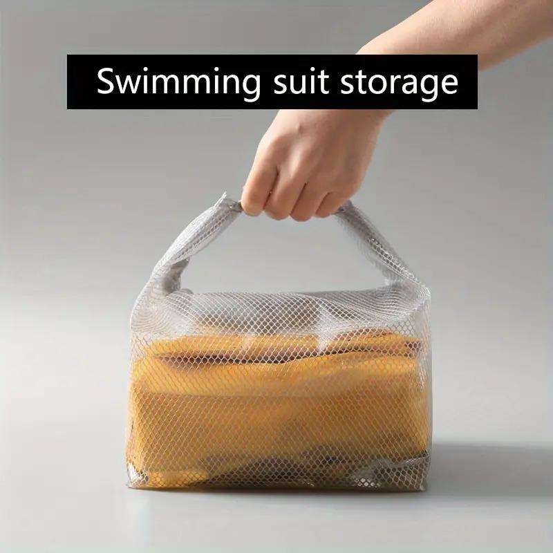 Snap Waterproof Swim Suit Storage Bag/White