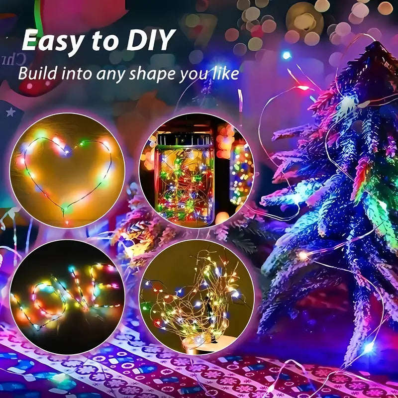 GlowLine 100-LED USB String Light  10m, 8 Modes, Remote-Controlled - Multicolor