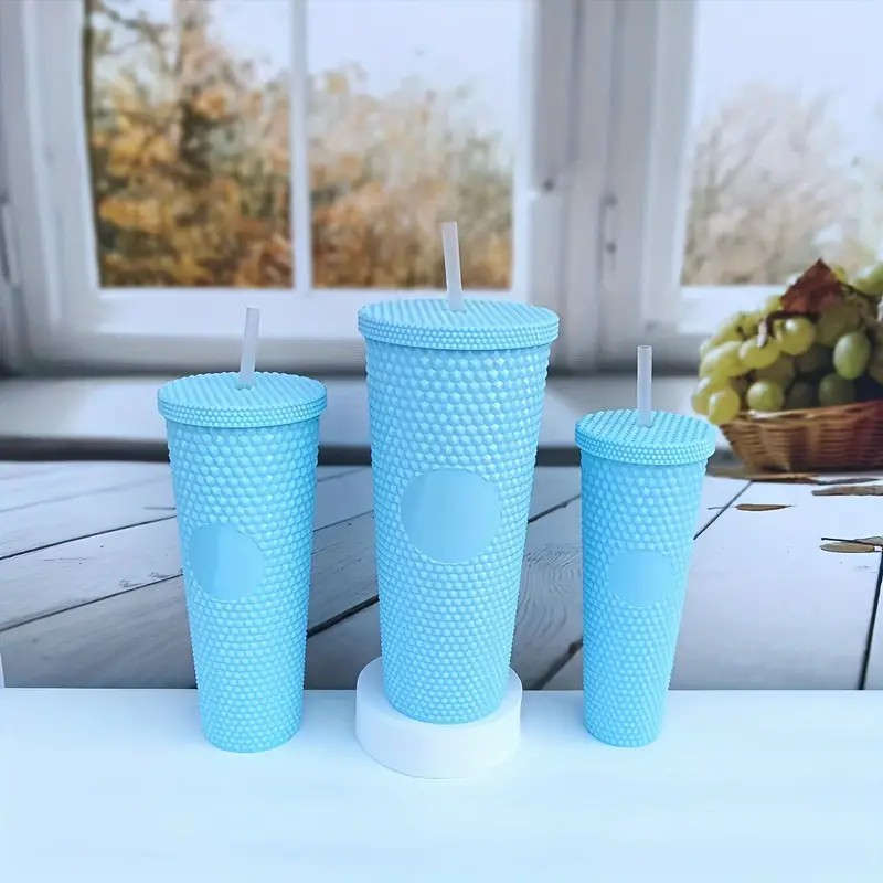 3PC Diamond Studded Super Cool Tumbler Set-Black