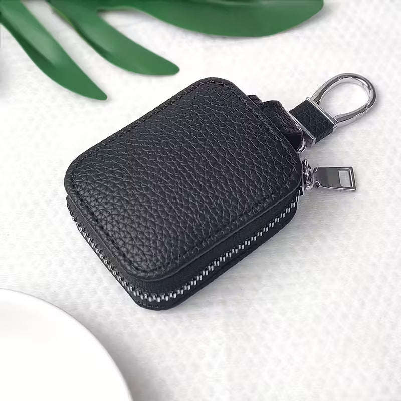 Faux Leather Mini Keychain Pouch & Earbuds Case