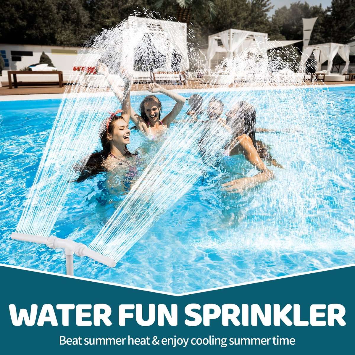 Dual Nozzle Pool Waterfall Fountain