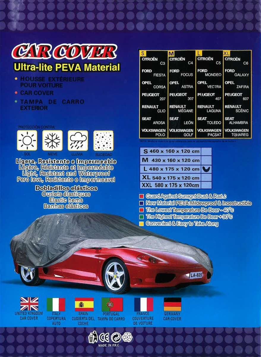Waterproof Car Cover Ultra-Lite  PEVA Car Cover
