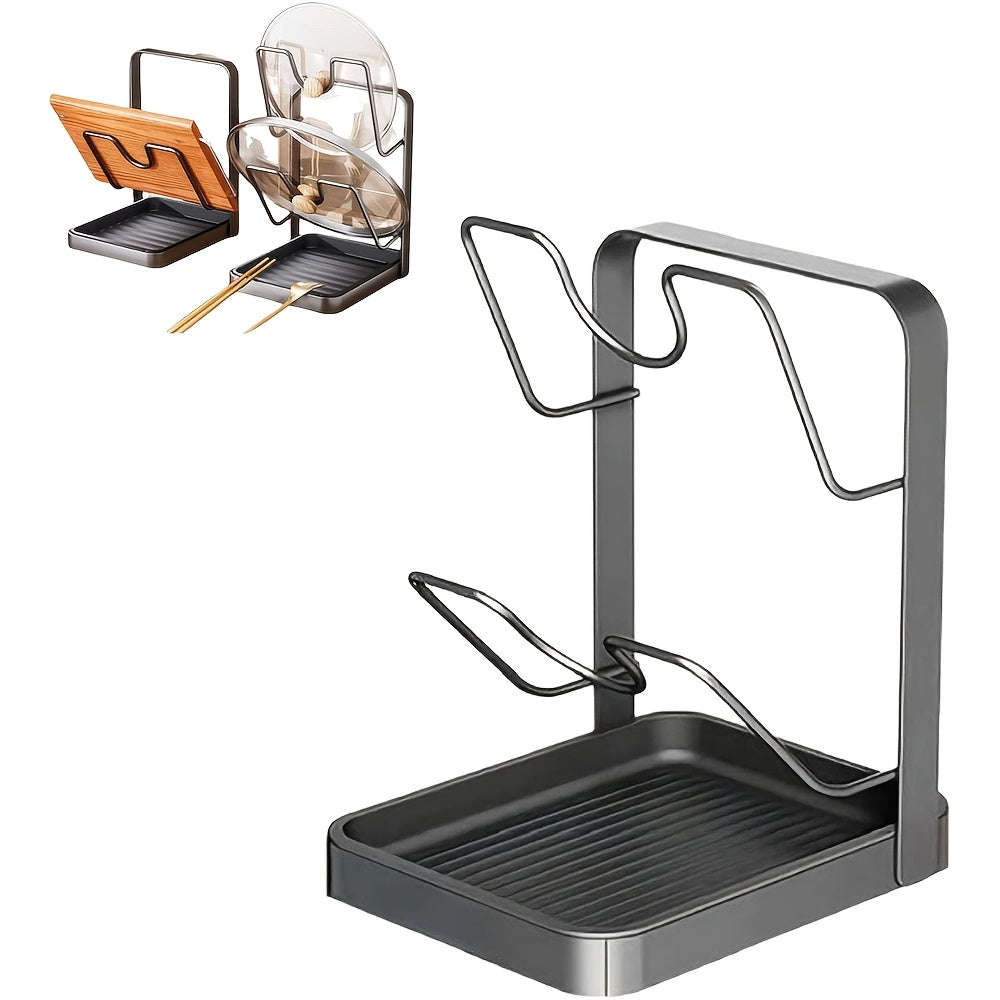 Multifunctional Kitchen Pot Lid Storage Rack  DoubleLayer Organizer