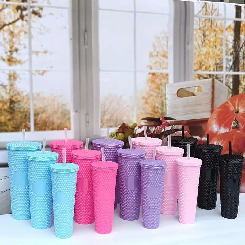 3PC Diamond Studded Super Cool Tumbler Set-Black