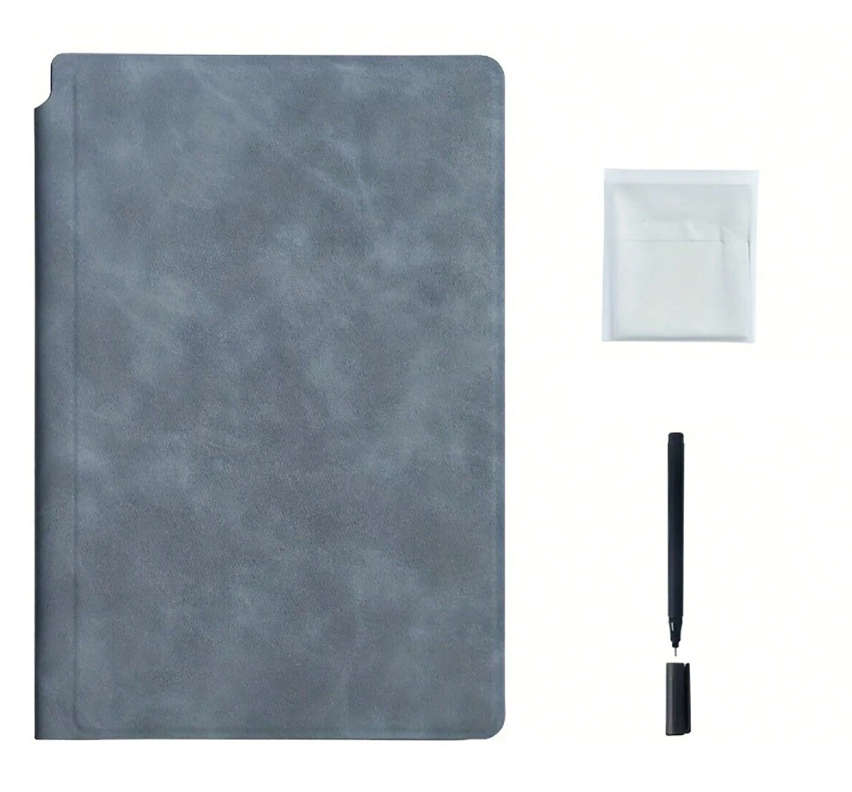 Reusable PU Leather Whiteboard Notebook/Pink