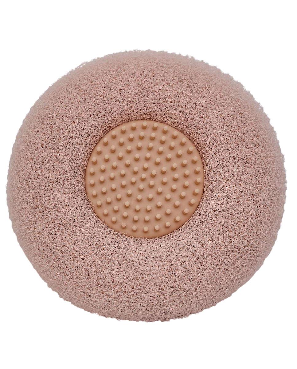 Body Loofahs  Shower Bath Exfoliating Scrubbers with Suction Cup - White