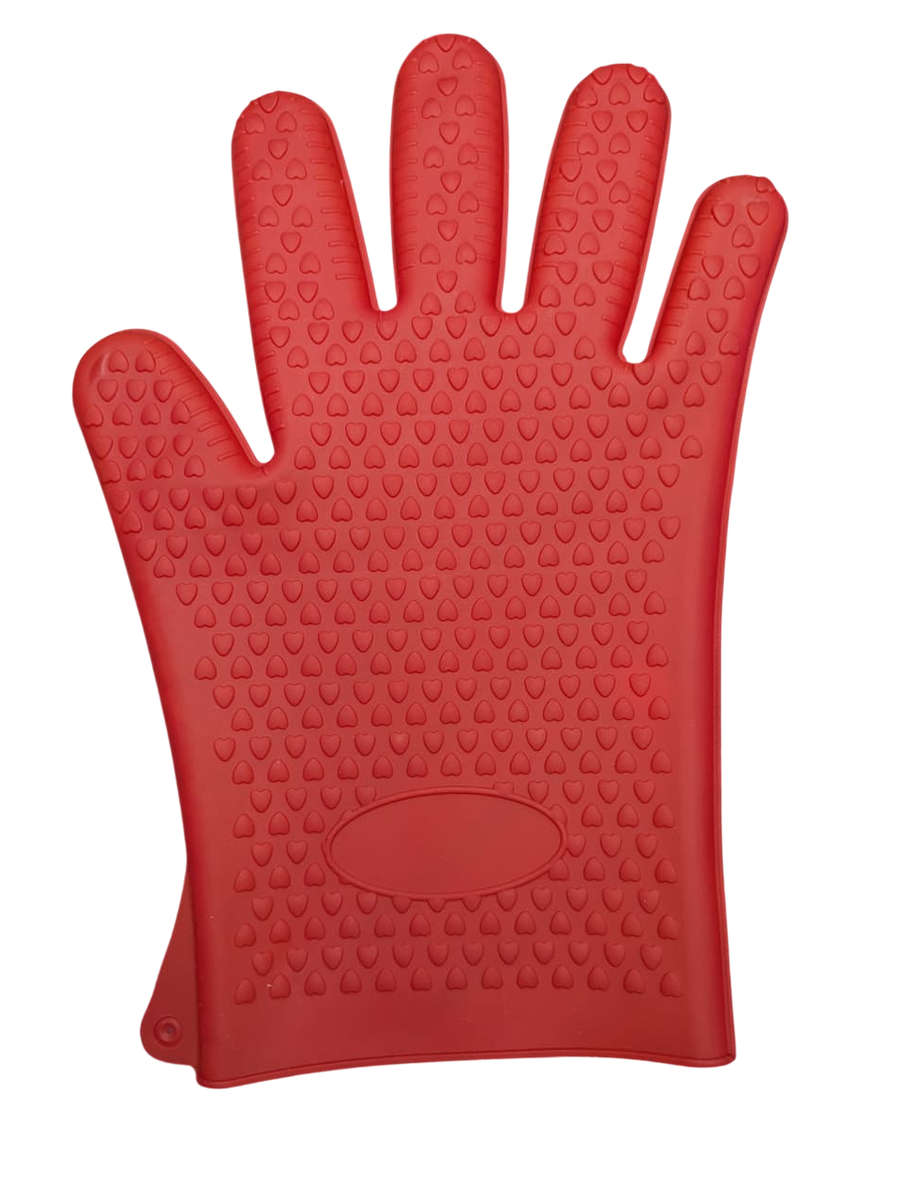 Heat Resistant Silicone Cooking Glove  Non-Slip, Waterproof, Flexible Grip - 1pc