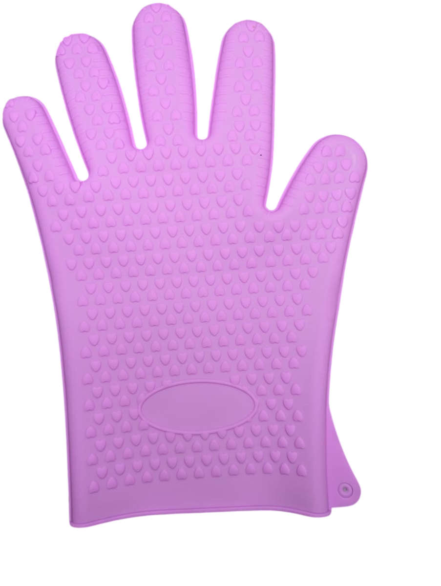 Heat Resistant Silicone Cooking Glove  Non-Slip, Waterproof, Flexible Grip - 1pc