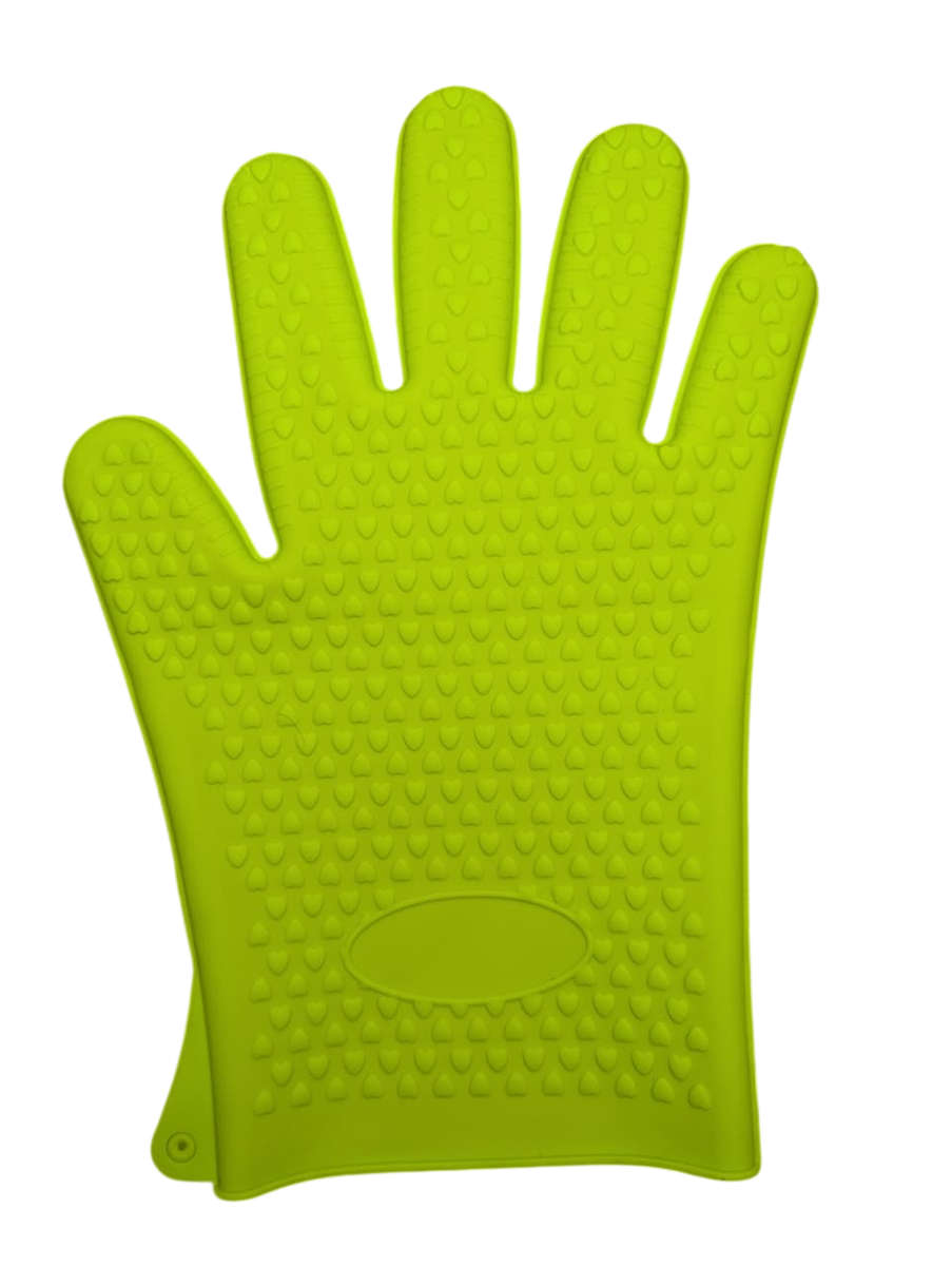 Heat Resistant Silicone Cooking Glove  Non-Slip, Waterproof, Flexible Grip - 1pc