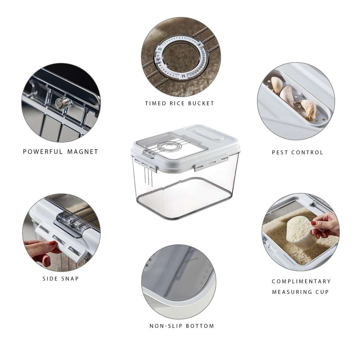 Airtight Food  Grain Storage Container - Large