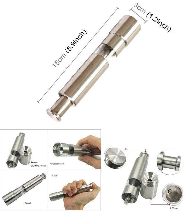 GrindMate Stainless Steel Salt & Pepper Grinder