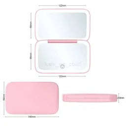 Rechargeable LED Makeup Mirror  DualSided with 5X Magnification - White