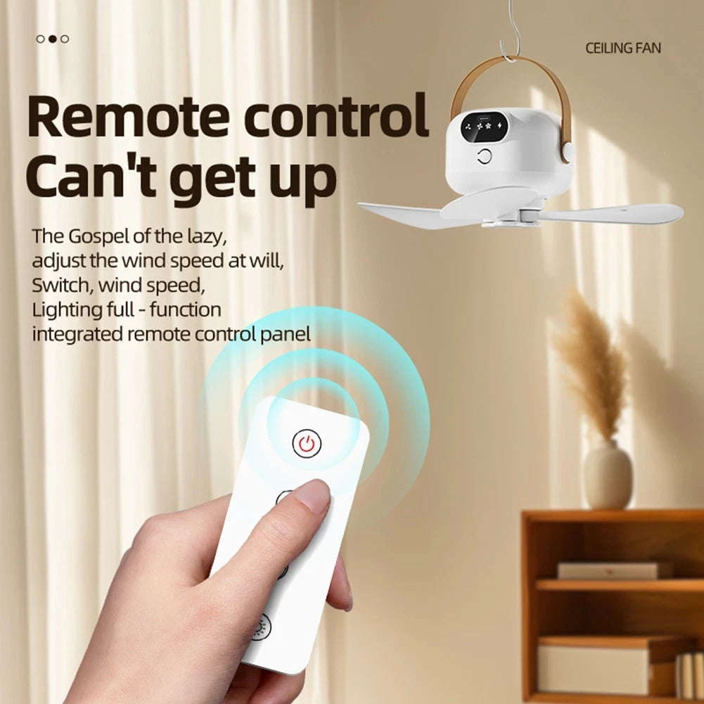 Portable Ceiling Fan with Remote Control-wa