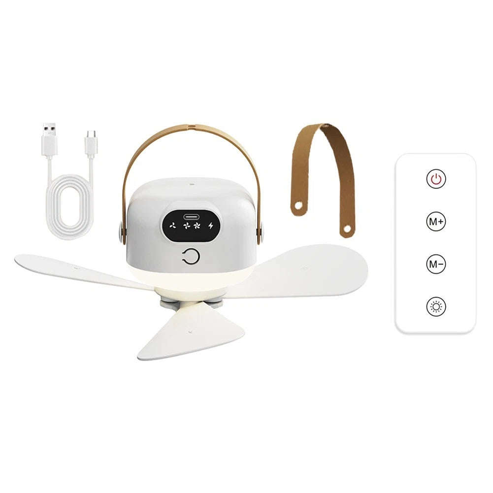 Portable Ceiling Fan with Remote Control-wa