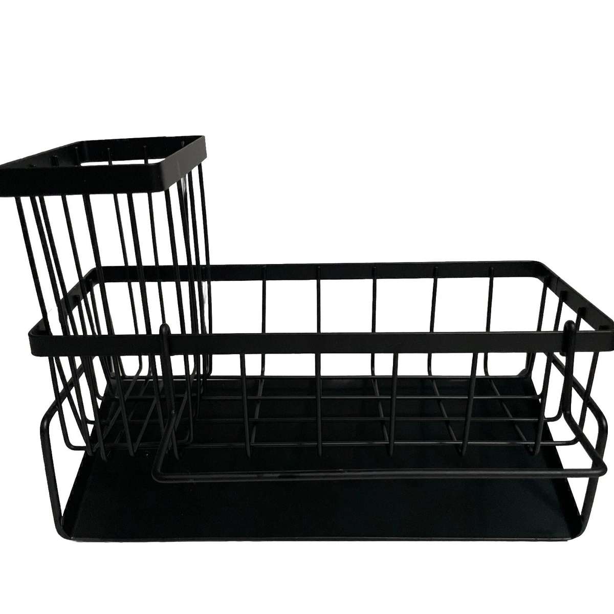 Stainless Steel Soap and Scrubber Holder with Full Length Spout