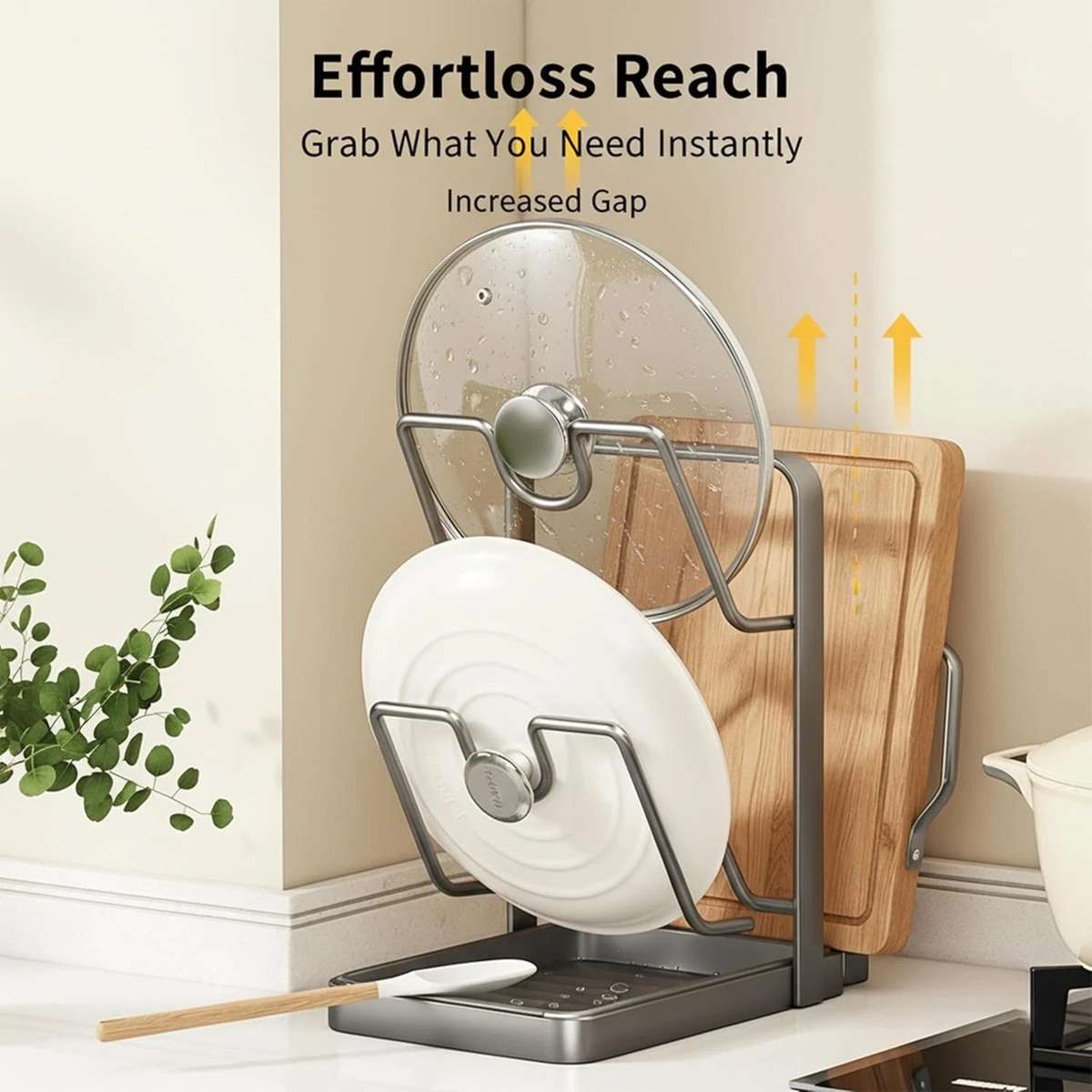 Multifunctional Kitchen Pot Lid Storage Rack  DoubleLayer Organizer