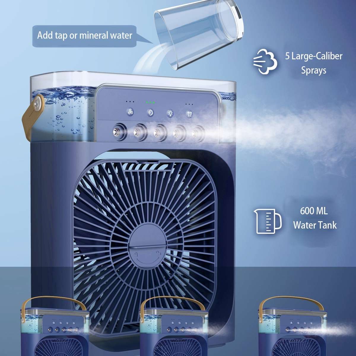 Portable Air Conditioner Fan/Black