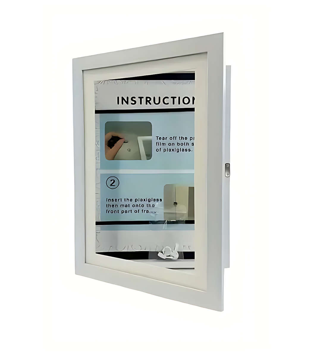 Front Opening Wooden Art Display Frame-White