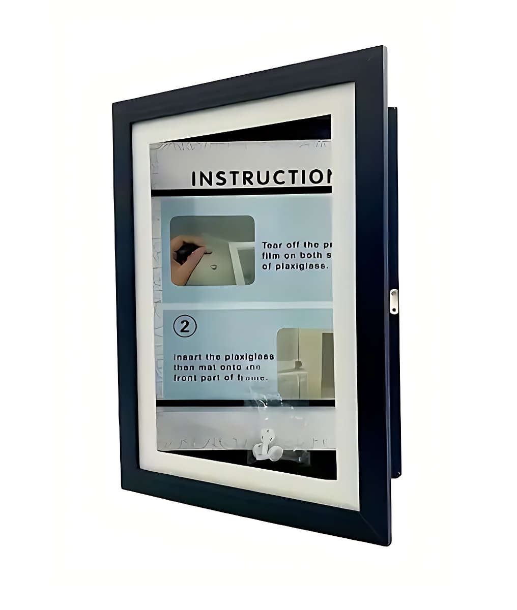 Front Opening Wooden Art Display Frame-White