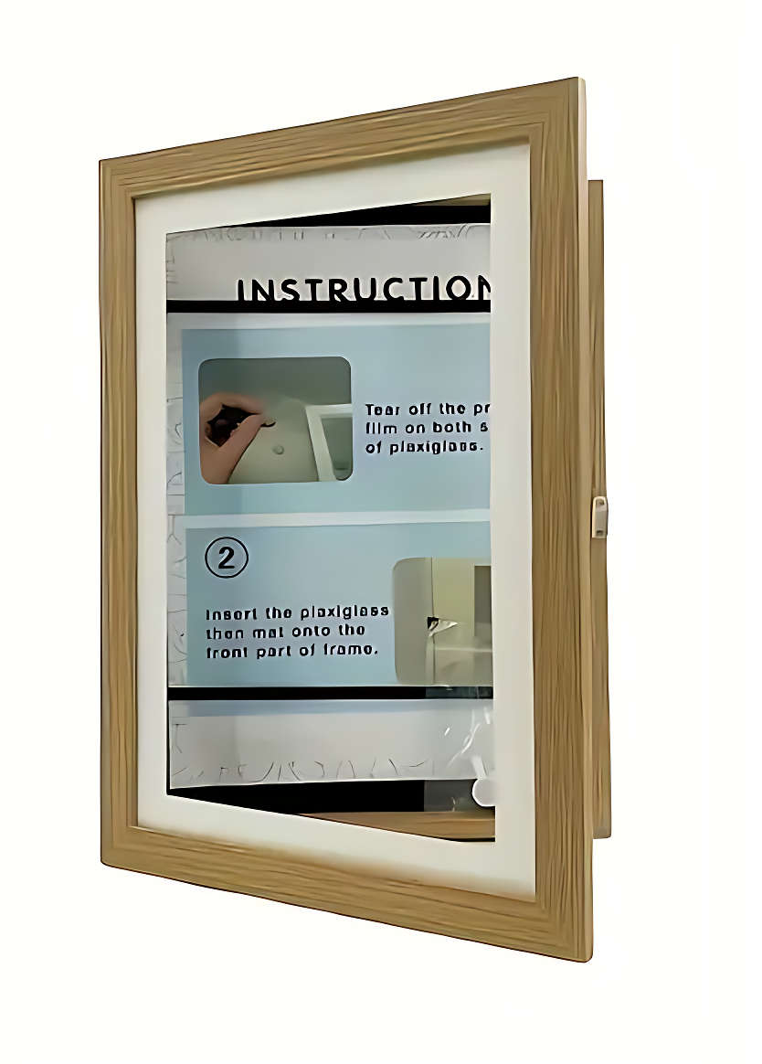 Front Opening Wooden Art Display Frame-White