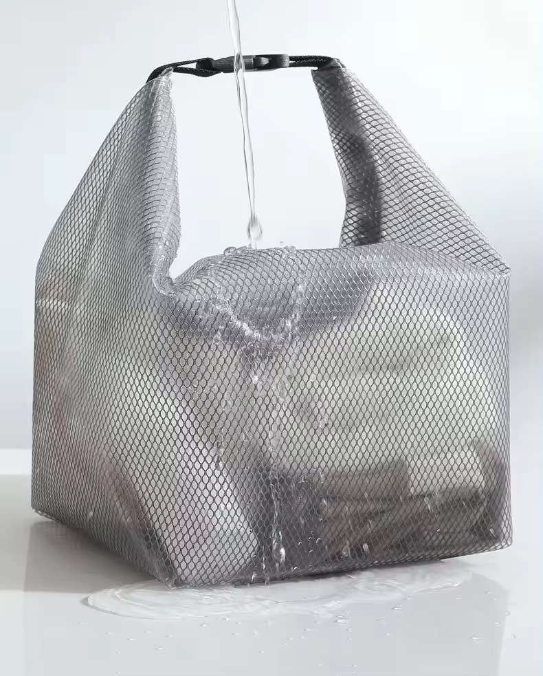 Snap Waterproof Swim Suit Storage Bag/White