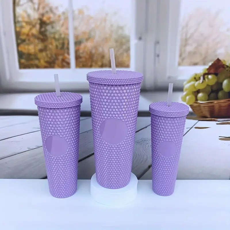 3PC Diamond Studded Super Cool Tumbler Set-Black