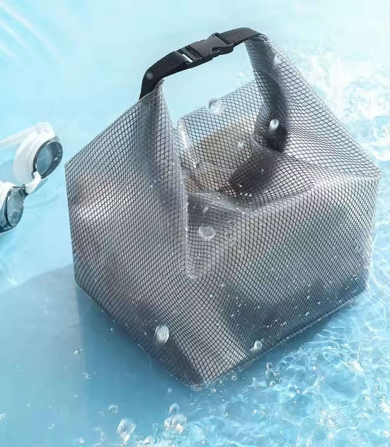 Snap Waterproof Swim Suit Storage Bag/White