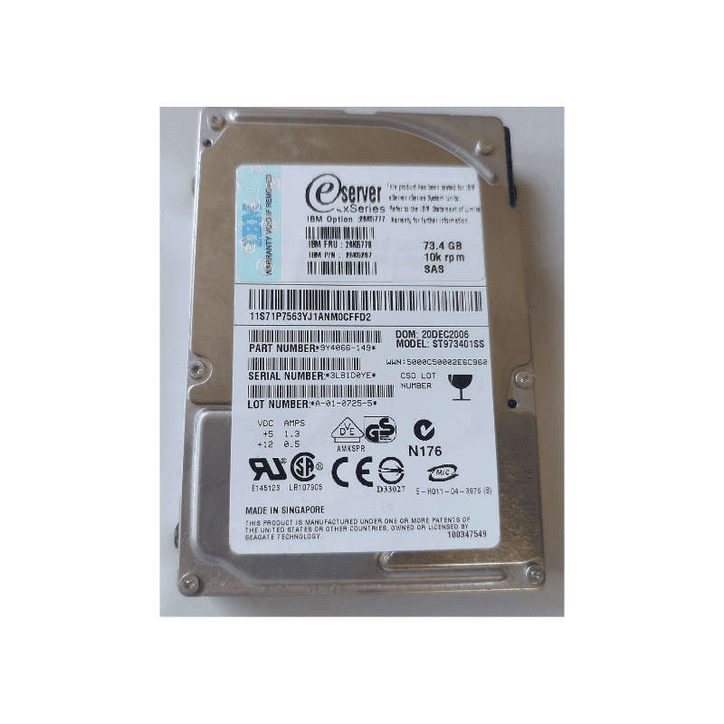 IBM 73.4GB 2.5 SAS HDD 9Y4066-149 - FOR SERVERS ONLY - Gold Choice