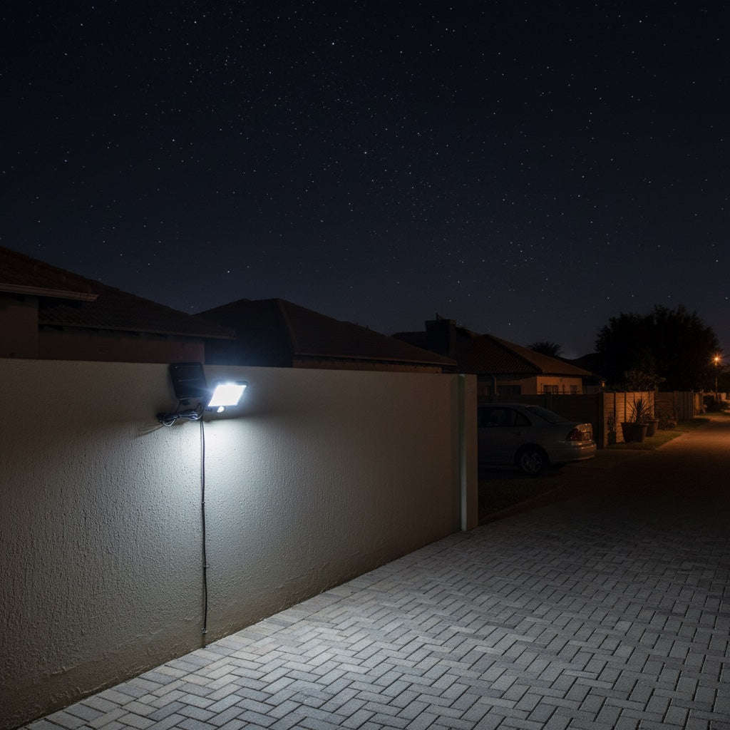 Solar Security Light 2 Pack  Motion Sensor Outdoor Floodlight