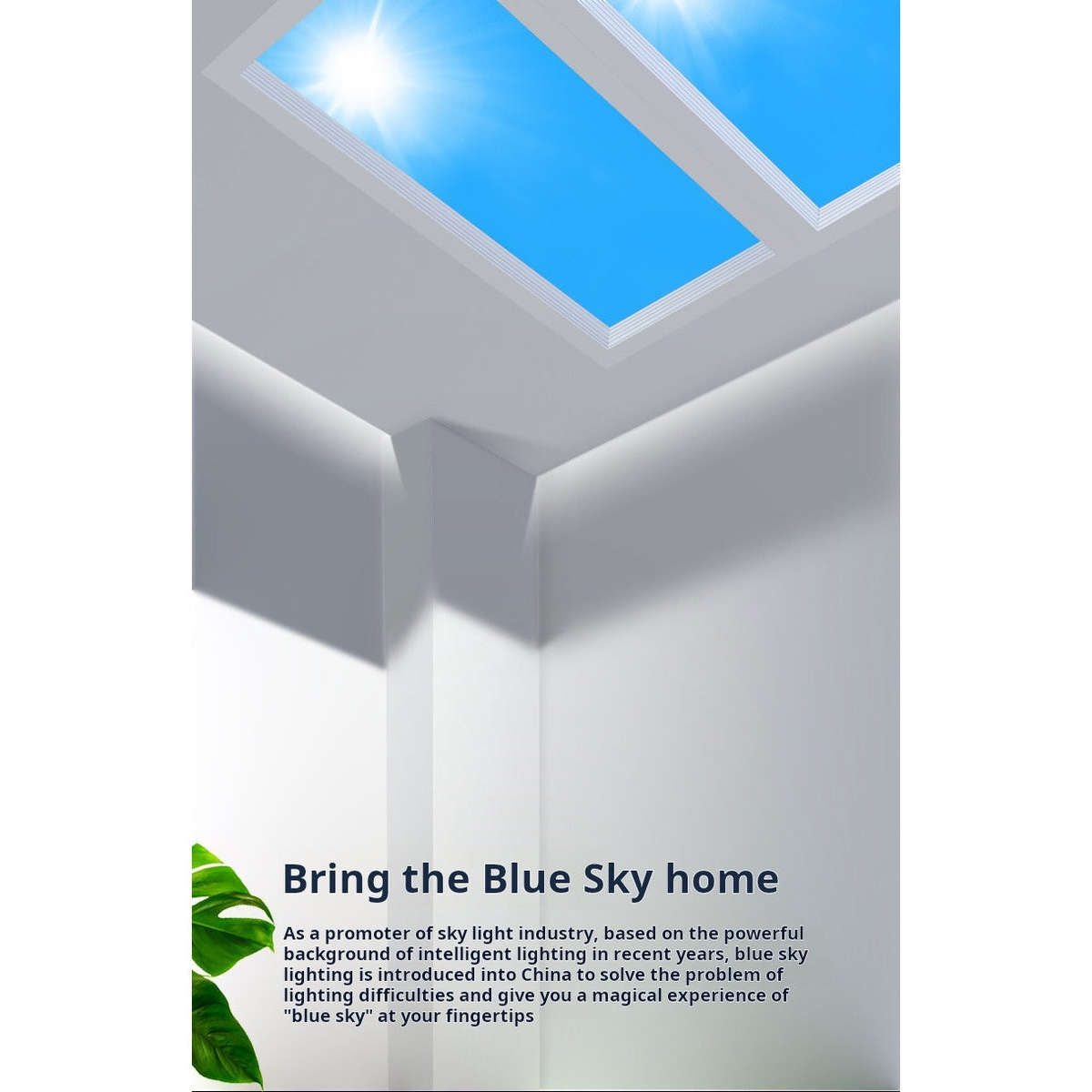 Skylight Recessed Ultra-Thin LED Panel Light  High CRI Natural Daylight, Smart Ceiling Mount
