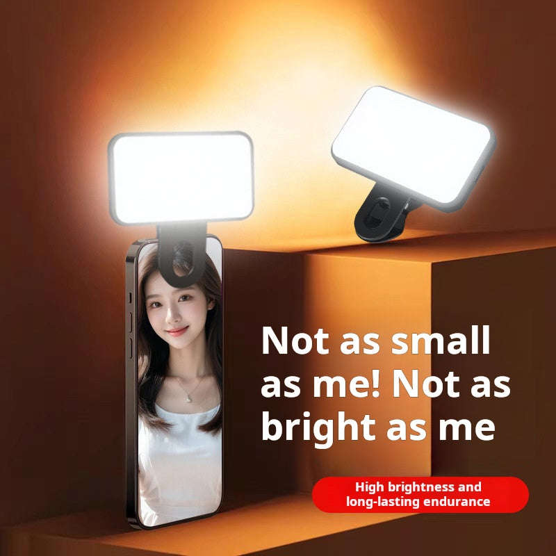 Clip-On Selfie Fill Light 2-Pack | Tri-Color USB Rechargeable for Phone Laptop Live Streaming