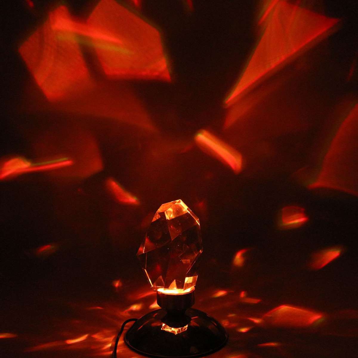 LED RGB Diamond Crystal Desk Lamp - 16 Color Remote Control USB Night Light