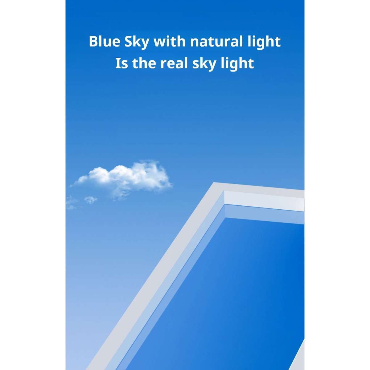 Skylight Recessed Ultra-Thin LED Panel Light  High CRI Natural Daylight, Smart Ceiling Mount