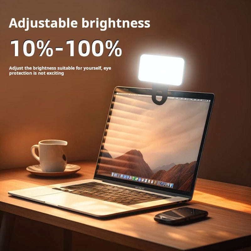 Clip-On Selfie Fill Light 2-Pack | Tri-Color USB Rechargeable for Phone Laptop Live Streaming