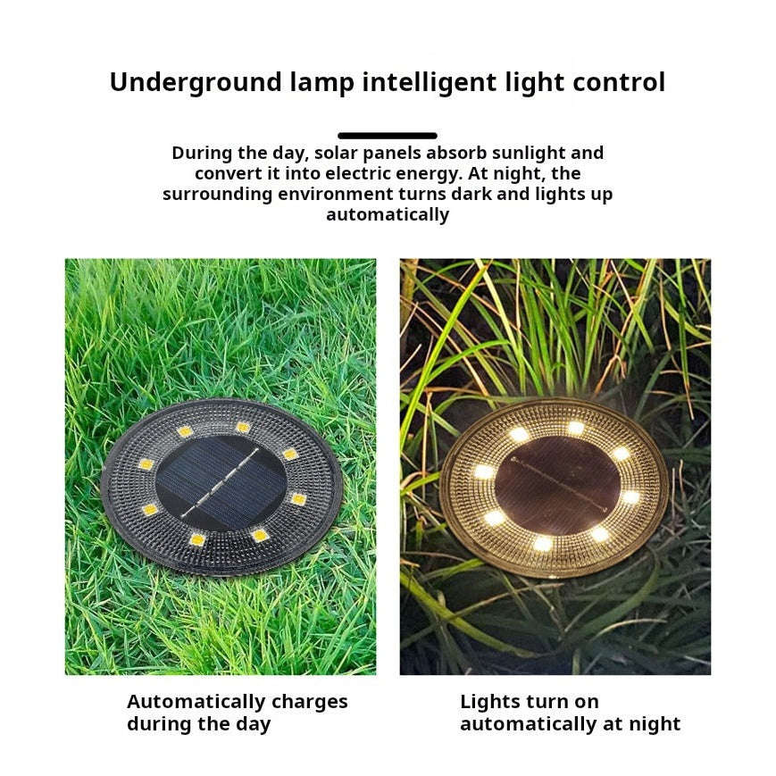 Solar Outdoor Waterproof Step & Ground Lights | IP68 | Automatic Dusk-to-Dawn