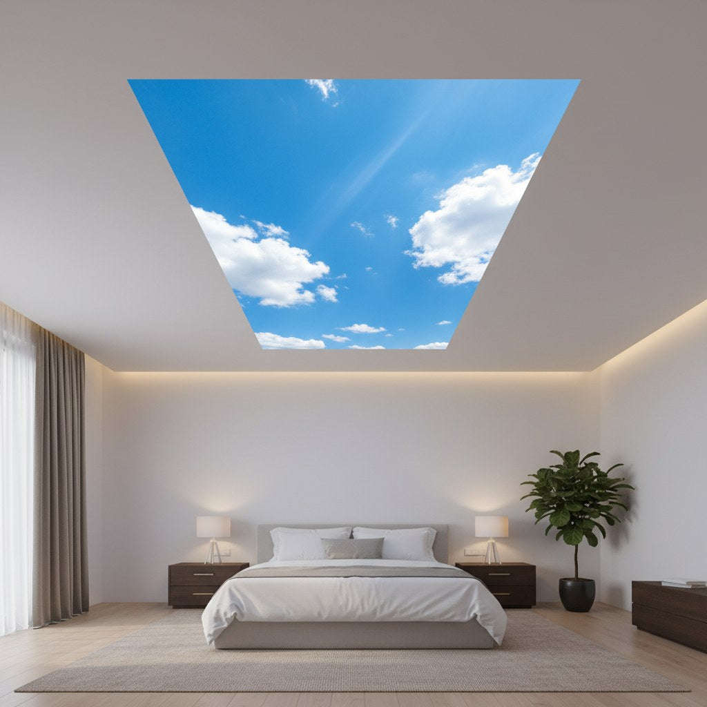Skylight Recessed Ultra-Thin LED Panel Light  High CRI Natural Daylight, Smart Ceiling Mount