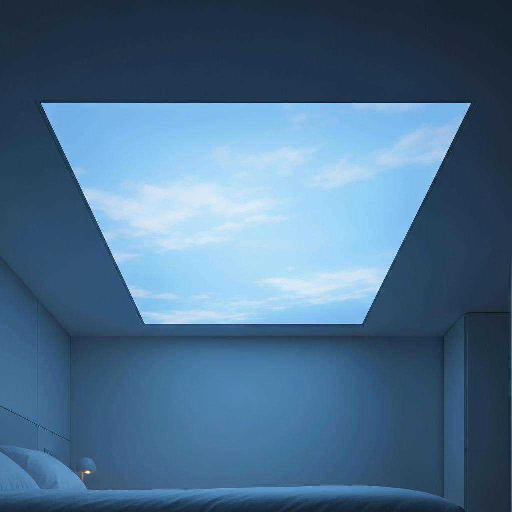 Skylight Recessed Ultra-Thin LED Panel Light  High CRI Natural Daylight, Smart Ceiling Mount