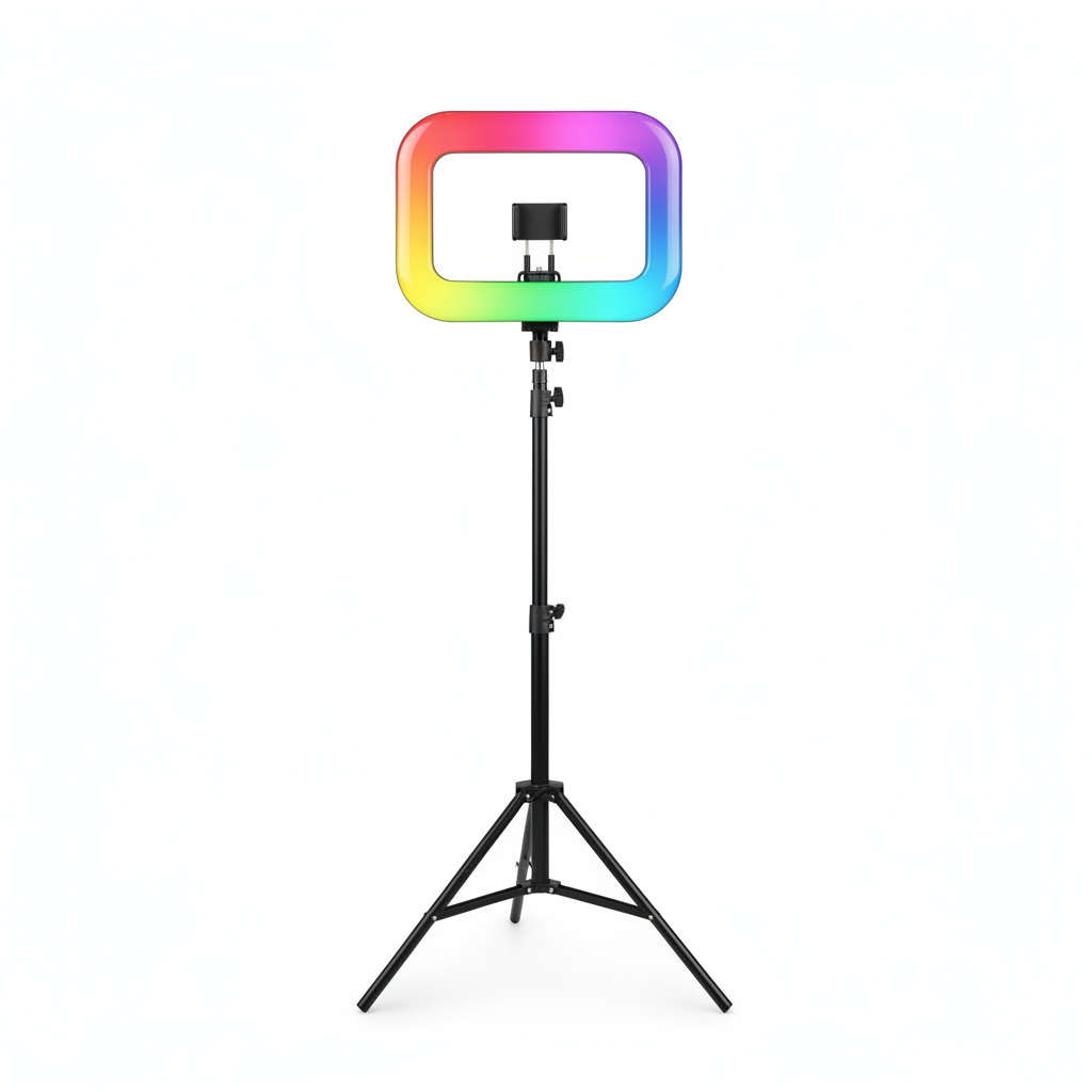 LumiLiving 26cm color Ring Light with 2.1m Floor Stand