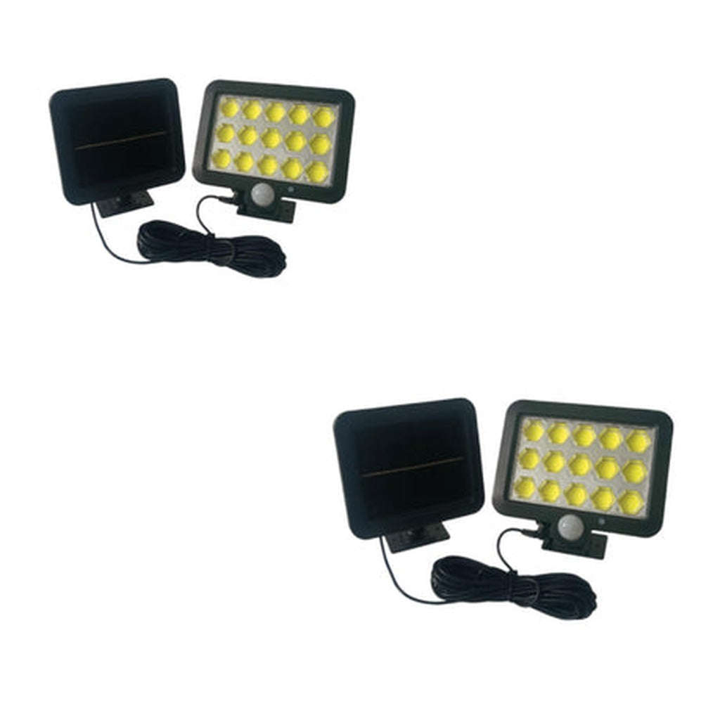 Solar Security Light 2 Pack  Motion Sensor Outdoor Floodlight