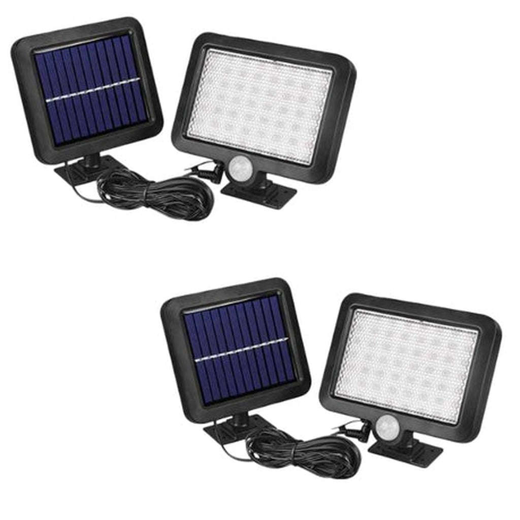 Solar Security Light 2 Pack  Motion Sensor Outdoor Floodlight