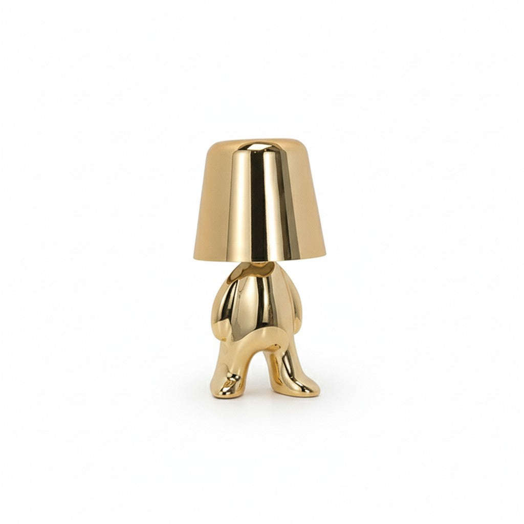 Little Golden Man Decorative Table Lamp | Rechargeable Touch Night Light