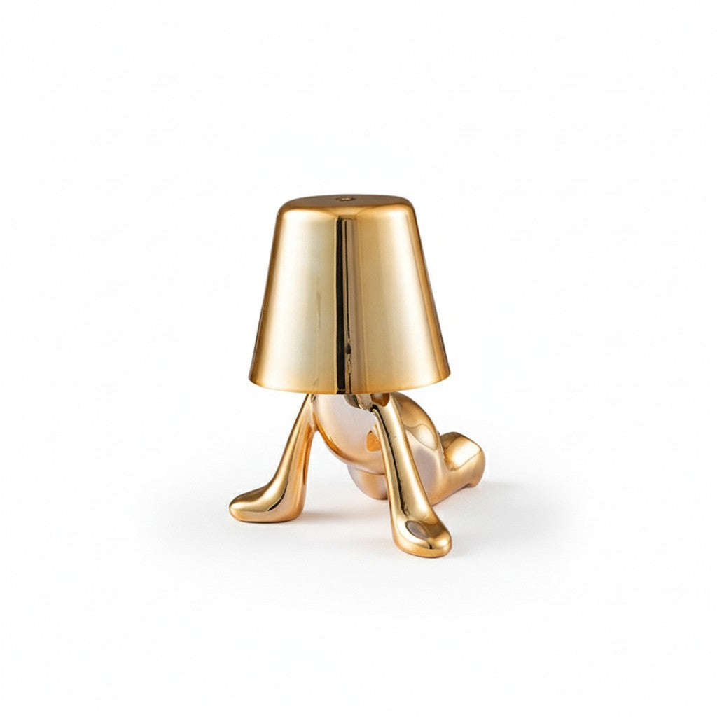 Little Golden Man Decorative Table Lamp | Rechargeable Touch Night Light
