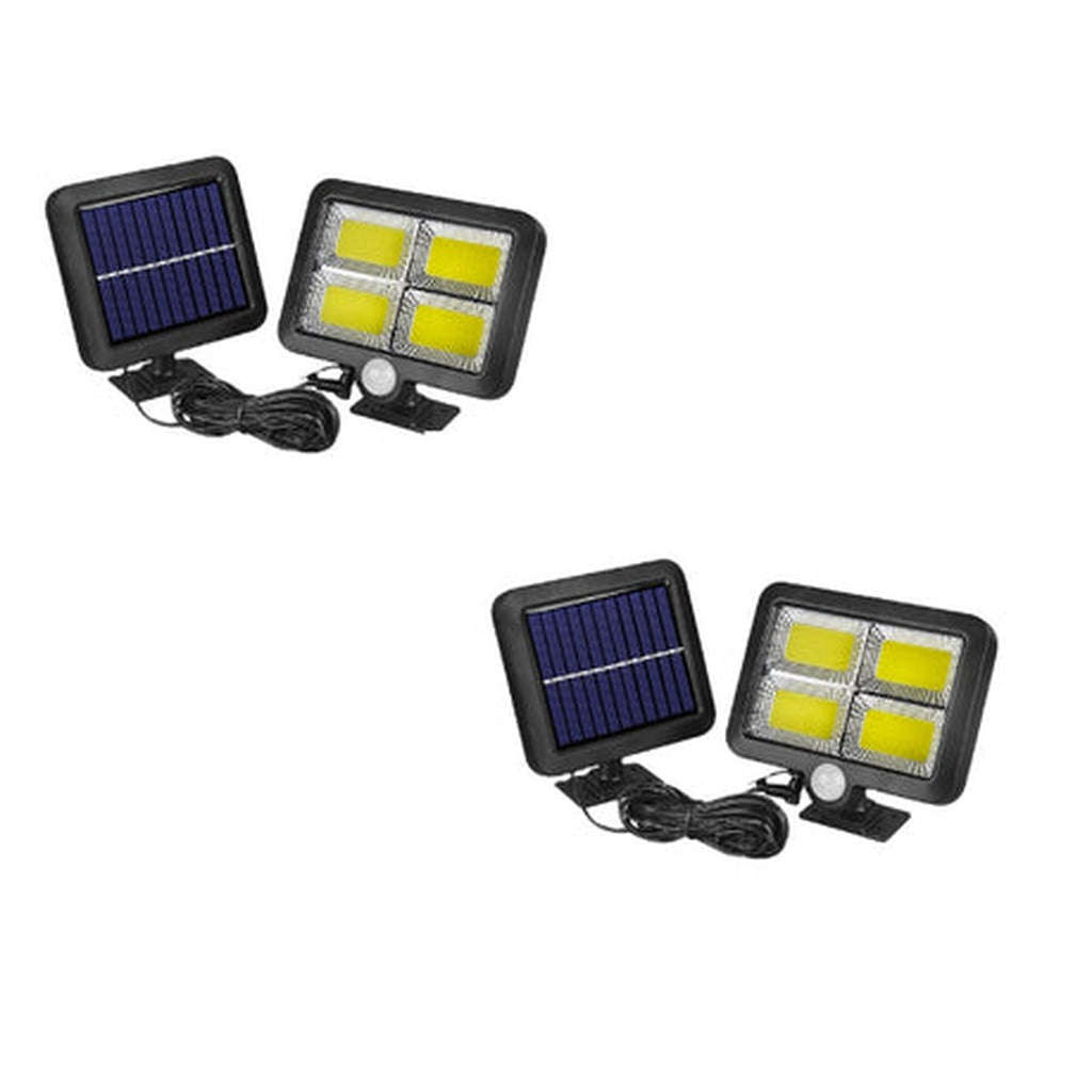 Solar Security Light 2 Pack  Motion Sensor Outdoor Floodlight